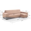 Funda Chaise Longue Super Elástica VELVET